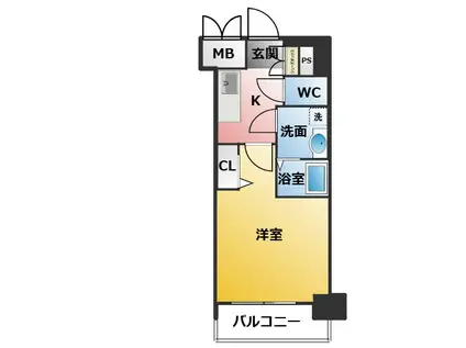 プレサンス名古屋STATIONキュオル(1K/11階)の間取り写真
