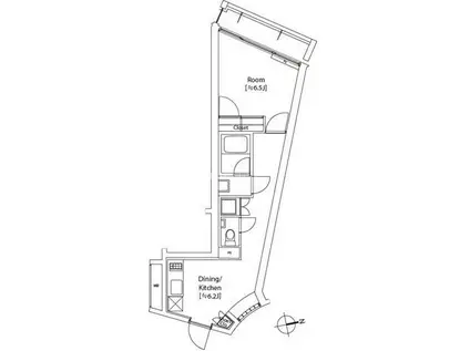 カスタリア祐天寺(1DK/4階)の間取り写真