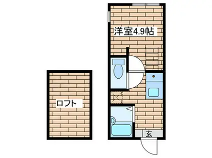 マリンテラス田浦(ワンルーム/1階)の間取り写真