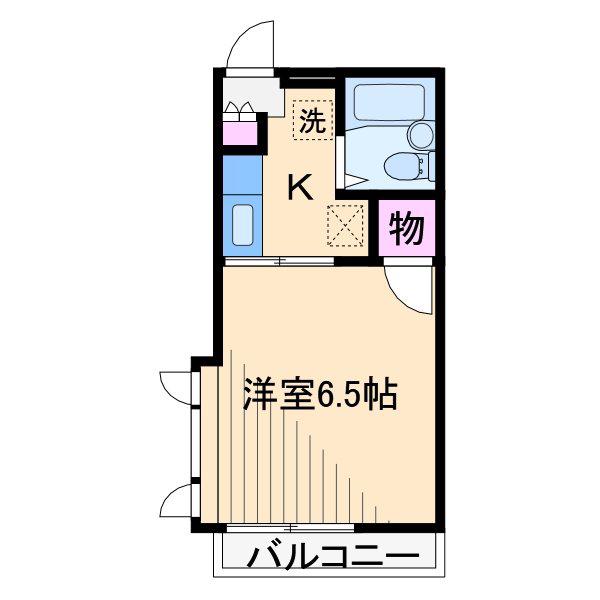 ファミールラプラス(1K/1階)の間取り写真
