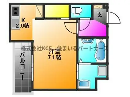 CHERIM西鉄久留米IV(ワンルーム/1階)の間取り写真