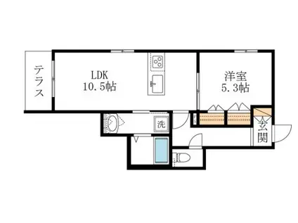 HEBEL MAISON VERVEINEヘーベルメゾン ヴェルヴェ(1LDK/2階)の間取り写真
