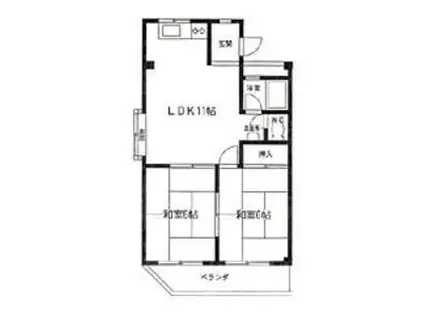 第2リバーサイド清水(2LDK/1階)の間取り写真