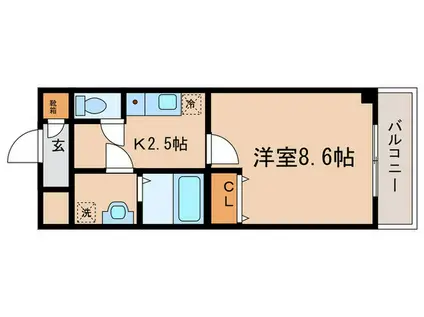 MNK-5(1K/9階)の間取り写真