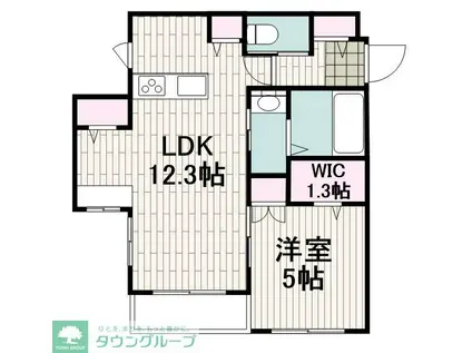 メゾン桜(1LDK/2階)の間取り写真