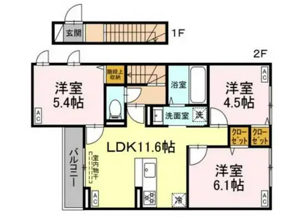 セレスティア石神井台II(3LDK/2階)の間取り写真