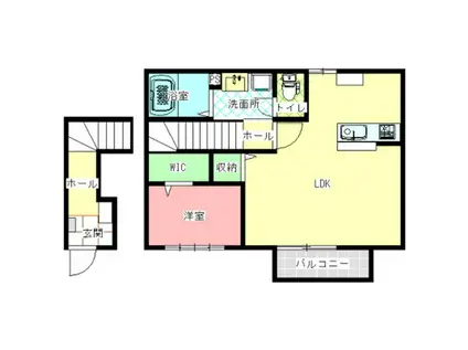 HEUREUX(1LDK/2階)の間取り写真