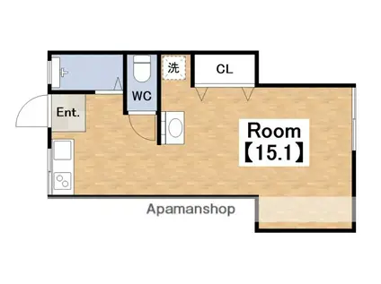 ロイヤルハイツ(ワンルーム/1階)の間取り写真