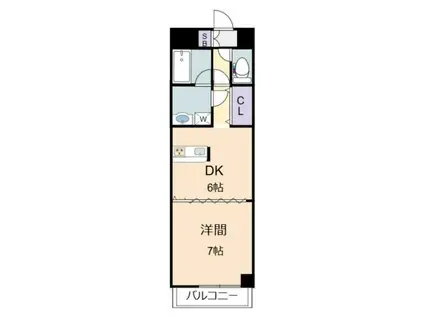 ルミエール青山8(1DK/5階)の間取り写真