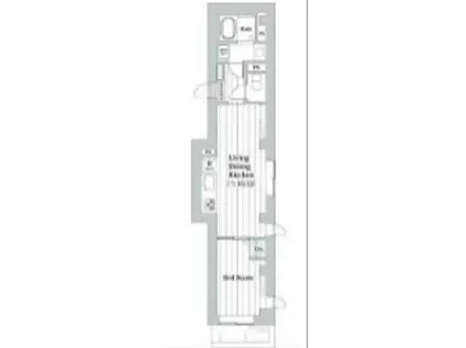 CLARICE都立大学(1LDK/2階)の間取り写真