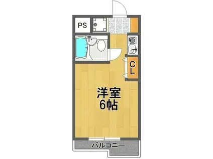 シャトーライフ弘明寺(ワンルーム/3階)の間取り写真