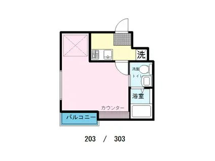 LOTUS ZUSHI(1K/3階)の間取り写真