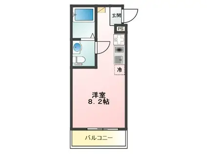 GLANZ氷川町(ワンルーム/2階)の間取り写真