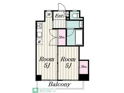 了英マンション(1LDK/5階)の間取り写真