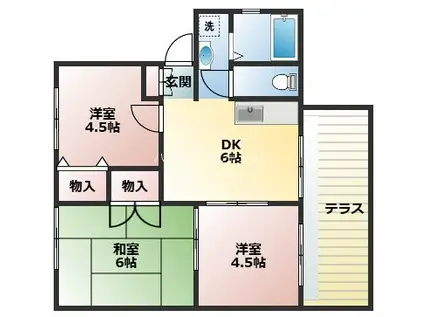 エクセルフォー(3DK/1階)の間取り写真