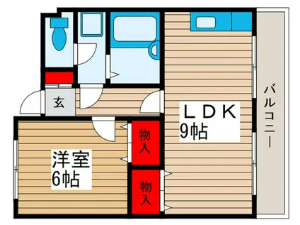 ドルトワール篠崎(1LDK/2階)の間取り写真