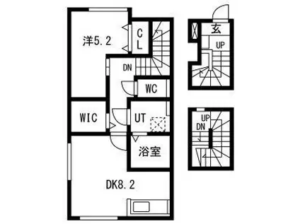 とってもたのし荘 (1LDK/3階)の間取り写真