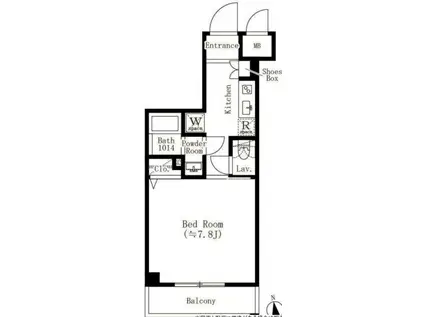 CREATIF江戸川橋(1K/5階)の間取り写真