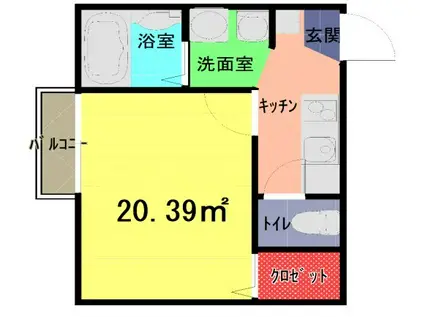 MAY BREEZE(1K/1階)の間取り写真