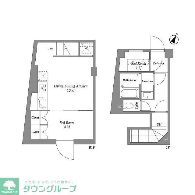 ザ・レジデンス用賀(2LDK/1階)の間取り写真