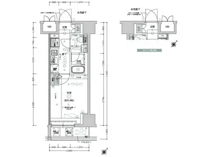 CREST TAPP SHIN YOKOHAMA(1K/5階)の間取り写真