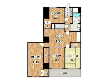 サンシティ前橋(4DK/2階)の間取り写真