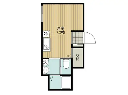 フェリス東武練馬(ワンルーム/1階)の間取り写真