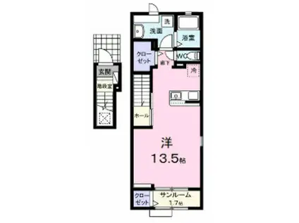 ファイアブルーム大森(ワンルーム/2階)の間取り写真