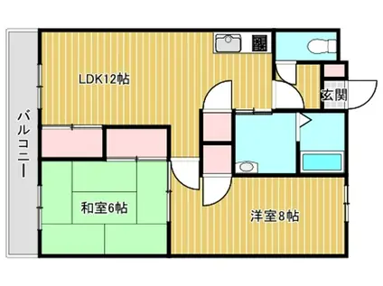 アクティブSII(2LDK/3階)の間取り写真