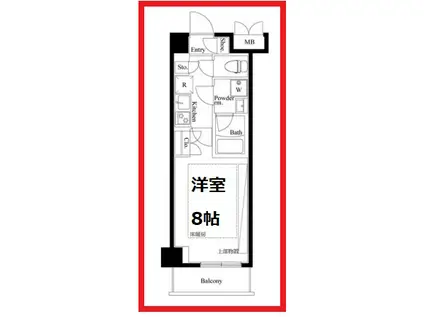 アルテカーサアリビエ綾瀬(1K/6階)の間取り写真