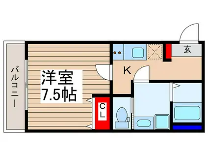 BLITZ(1K/3階)の間取り写真