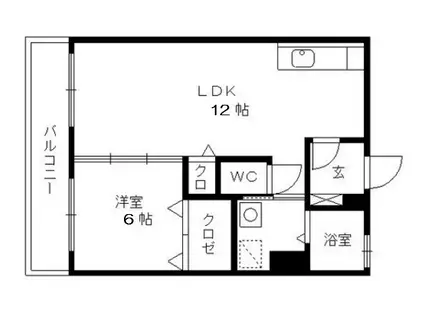 組坂ビルNO9(1LDK/2階)の間取り写真