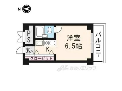 第2百合マンション(1K/4階)の間取り写真
