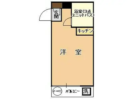 ハイシティ目白(ワンルーム/3階)の間取り写真