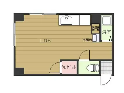 ユーコービル(ワンルーム/4階)の間取り写真