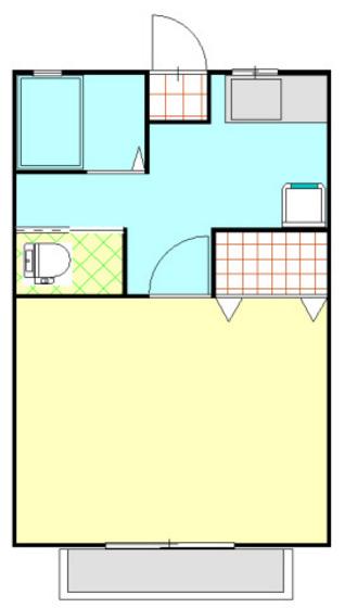 コーポラスK(1K/2階)の間取り写真