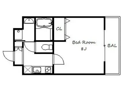 フローレンス甲南町(1K/3階)の間取り写真