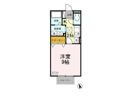 フォーサイト大西(1K/1階)の間取り写真