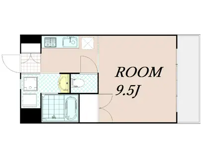 ハレクラニ(1K/6階)の間取り写真