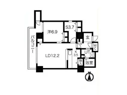 シティコート目黒(2LDK/2階)の間取り写真