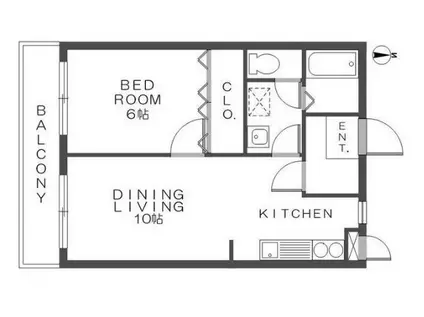 ビューテラス春日丘(1LDK/2階)の間取り写真