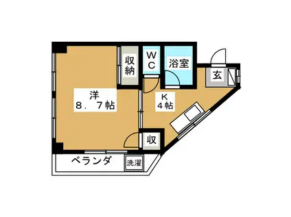 青木マンション(1K/3階)の間取り写真