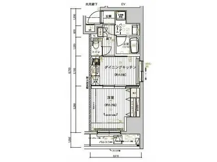 メインステージ十条II(1DK/1階)の間取り写真