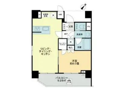 アイル東京スカイツリー弐番館(1LDK/5階)の間取り写真