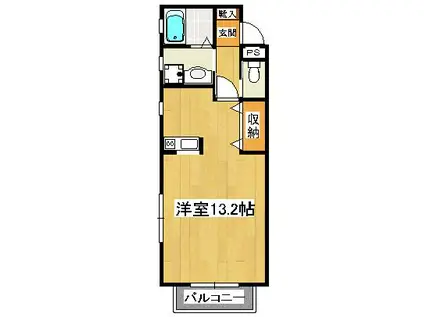 ESPERANZA(ワンルーム/2階)の間取り写真