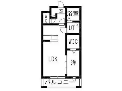 LUXE DE MINE(1LDK/3階)の間取り写真