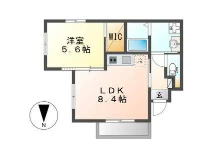 MOVE栄生(1LDK/3階)の間取り写真