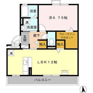 ホープM I・II(1LDK/3階)の間取り写真