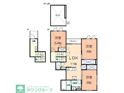 ラ ルーチェ 櫻(3LDK/2階)の間取り写真