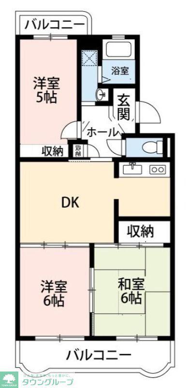 ストークマンションII(3DK/3階)の間取り写真